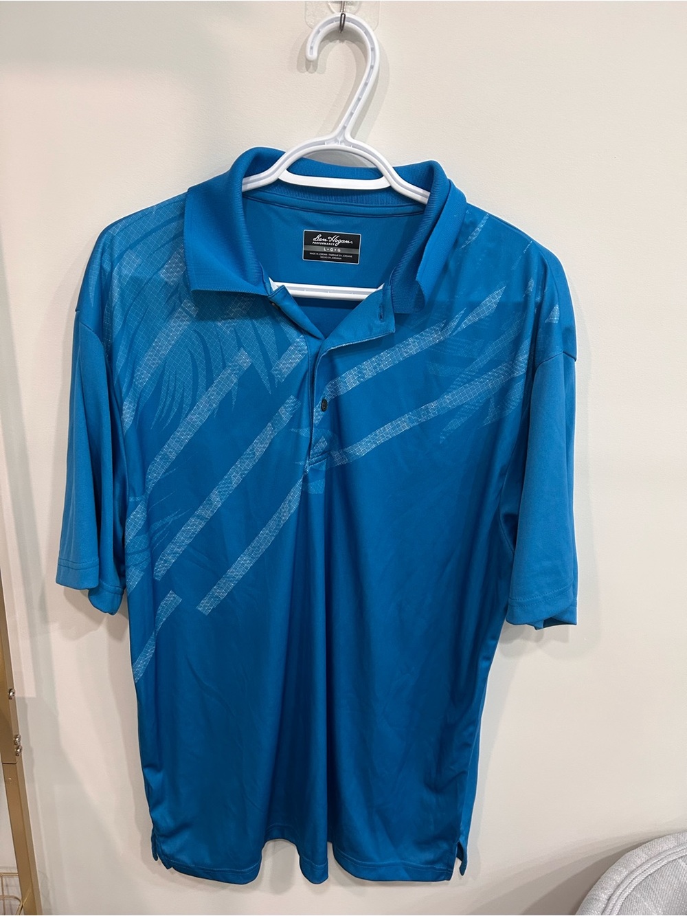 Blue Ben hogan golf shirt -Men’s Polo Shirt - Performance Short Sleeve